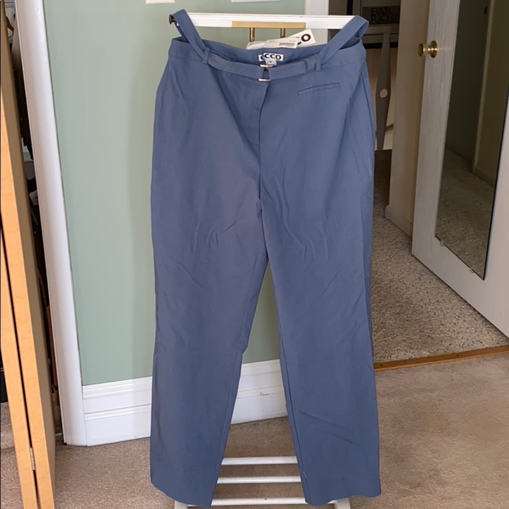 Straight Leg spandex Polyester and rayon Trousers